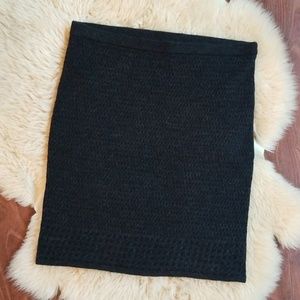 Eileen Fisher Merino Wool Blend Dark Gray Skirt